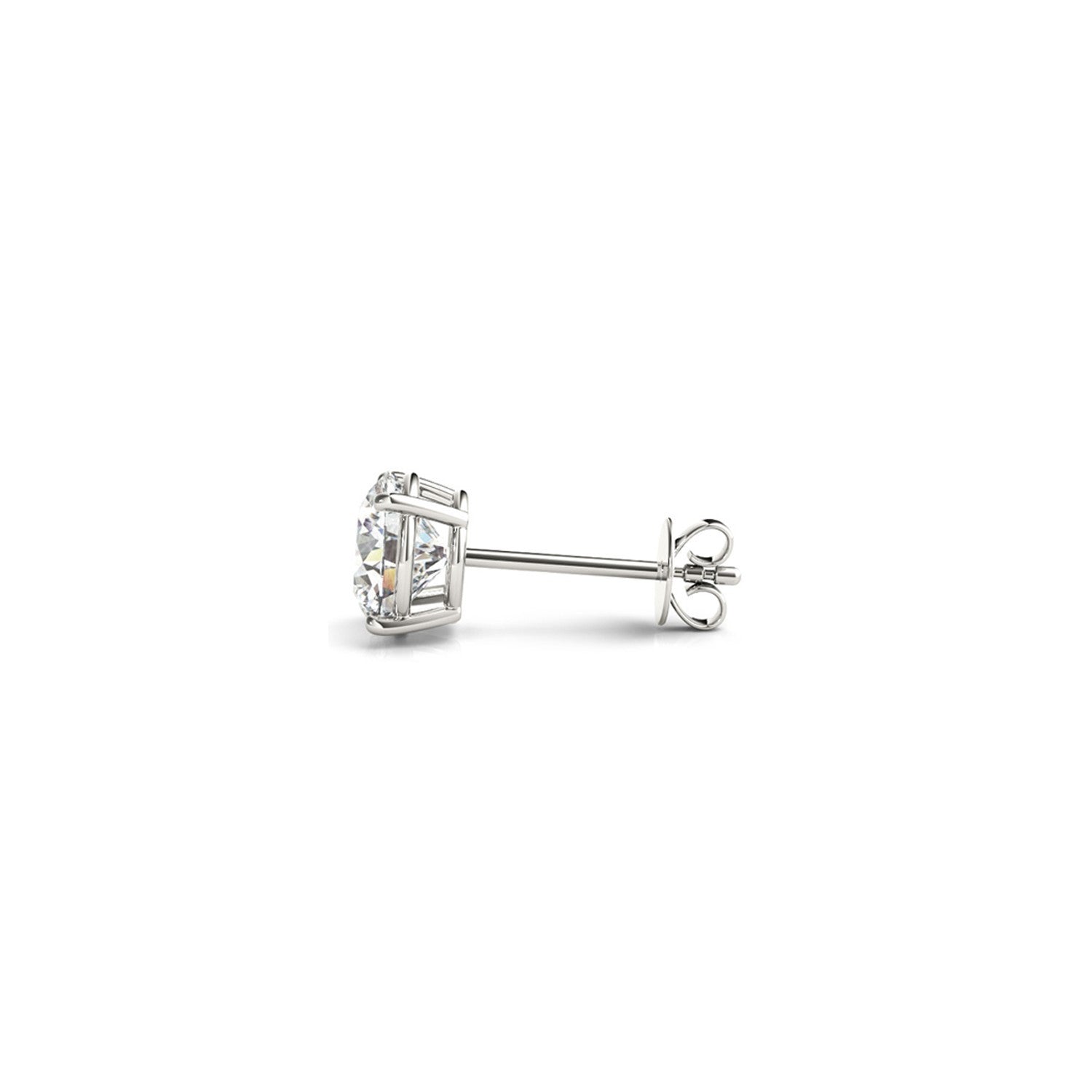 1 1/2 cttw Certified IGI Lab Grown Round Diamond Stud Earrings 14k White Gold (G/VS2)  DestGlow