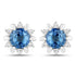 1.87 Carat Genuine Blue Sapphire and White Diamond 14K White Gold Earrings by Bids.com