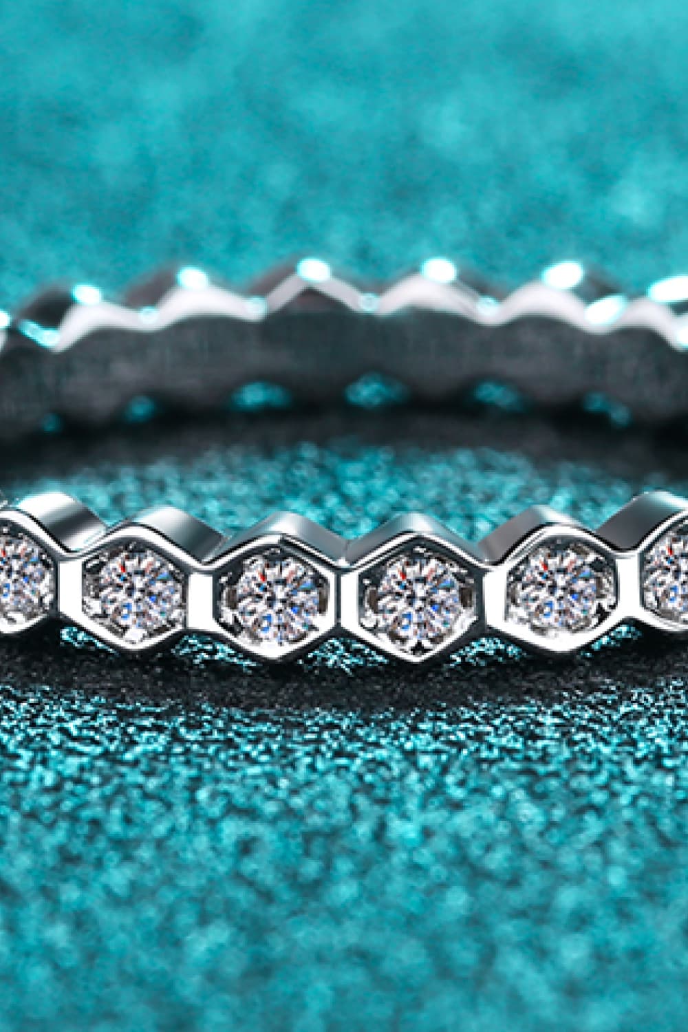 Sparkala™ 925 Rhodium Over Pure Sterling Silver Eternity Ring by Sparkala