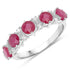 1.61 Carat Genuine Ruby and White Diamond 14K White Gold Ring by Bids.com