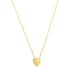 14k Yellow Gold High Polish Scribbles Heart Necklace by Bids.com