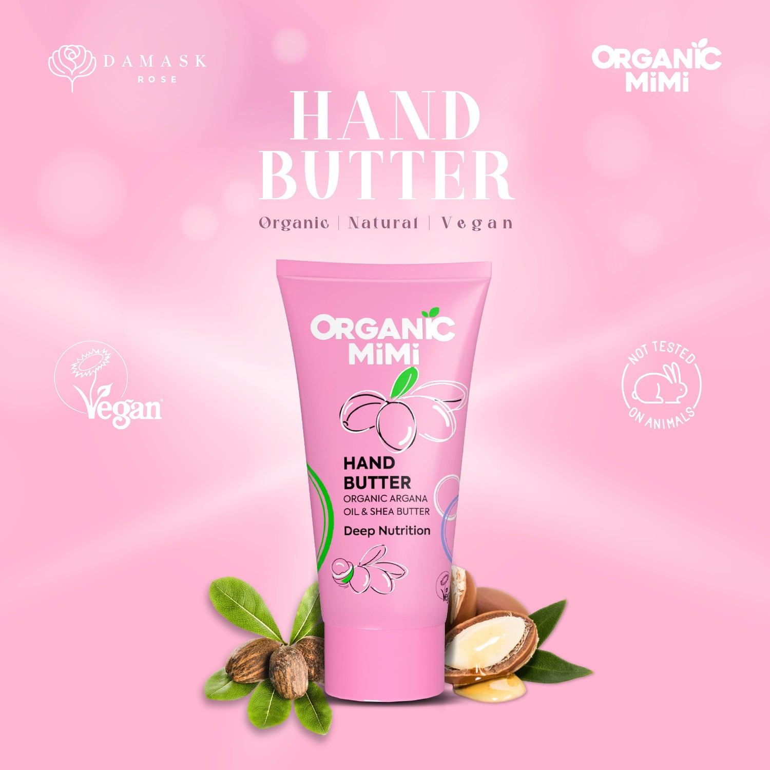 Organic Mimi, Hand Butter Deep Nutrition, 50 ml by Damask Rose