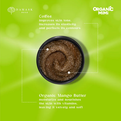 Organic Mimi, Body Scrub Lifting Mango &amp; Coffee, 250 g by Damask Rose