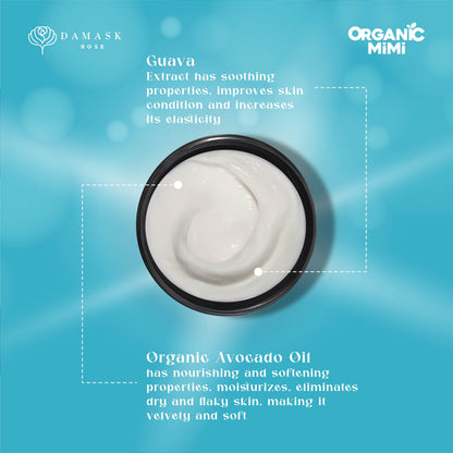 Organic Mimi, Body Cream Moisturizing Avocado &amp; Guava, 200 ml by Damask Rose