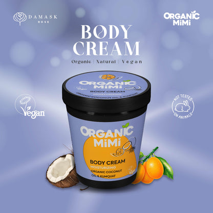Organic Mimi, Body Cream Moisturizing Coconut &amp; Kumquat, 200 ml by Damask Rose