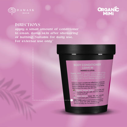 Organic Mimi, Body Conditioner Leave In Mango &amp; Lotus, 200 ml by Damask Rose