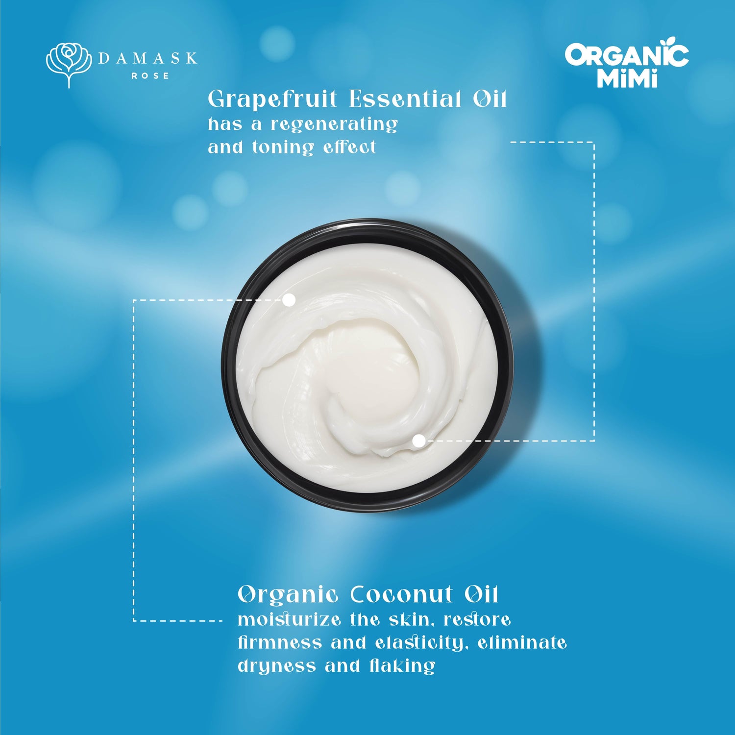 Organic Mimi, Body Butter Restoring Coconut &amp; Grapefruit, 200 ml by Damask Rose