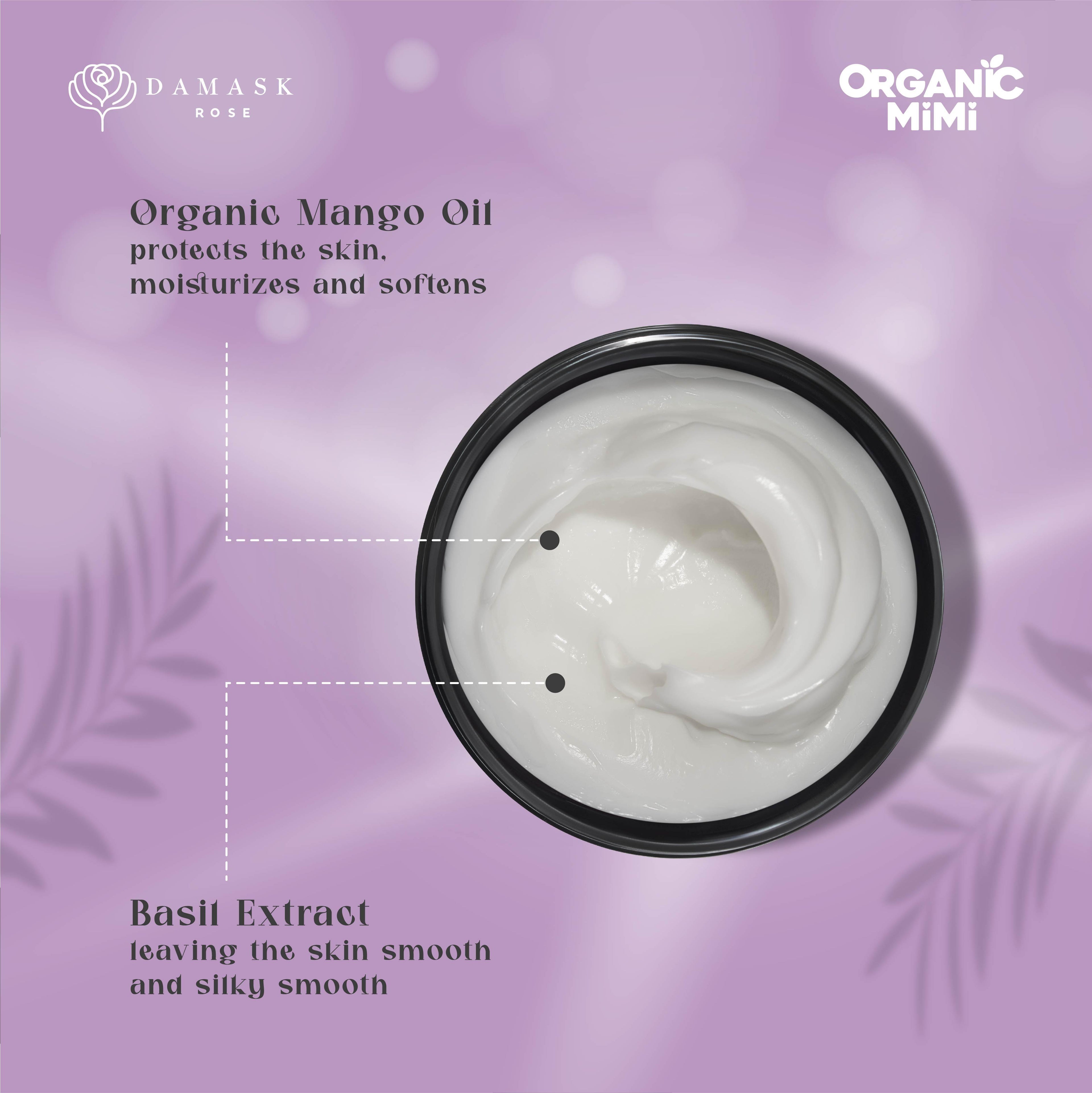 Organic Mimi, Hand Cream Recovery Mango &amp; Basil, 50 ml by Damask Rose