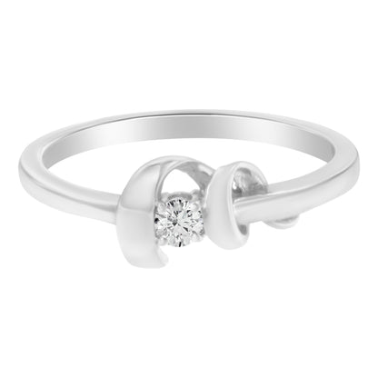 10K White Gold Diamond Promise Ring (1/10 Cttw, H-I Color, SI2-I1 Clarity) - Size 6 by Bids.com