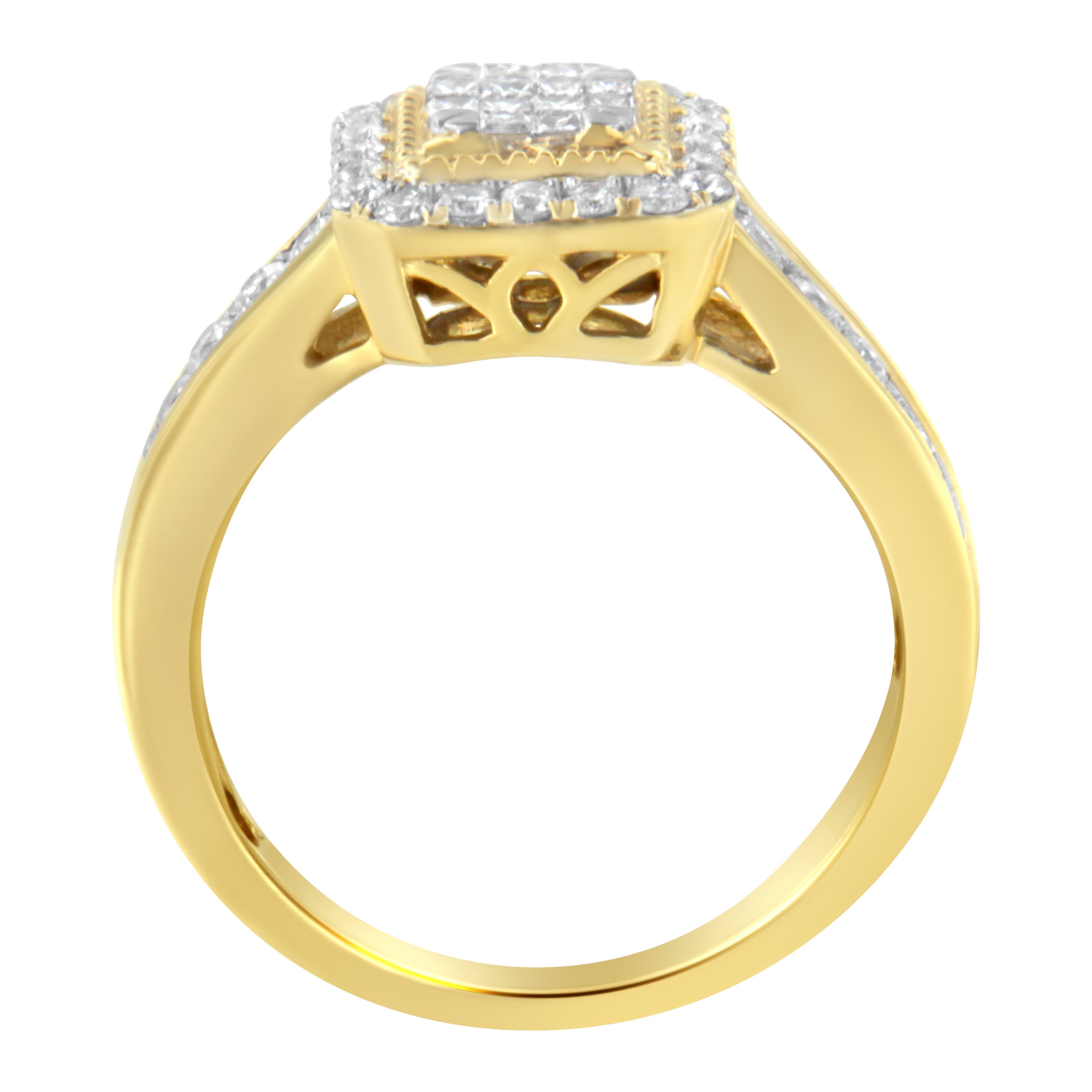 10KT Yellow Gold Diamond Cocktail Ring (5/8 cttw, H-I Color, SI2-I1 Clarity) by Bids.com