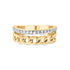 10K Yellow Gold 1/5 Cttw Diamond Cuban Link Ring Band (I-J Color, I2-I3 Clarity) - Size 7 by Bids.com