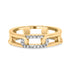 10K Yellow Gold Diamond Accent Paperclip Band Ring (I-J Color, I2-I3 Clarity) - Size 7 by Bids.com