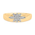 18K Yellow Gold 1/10 Cttw Diamond Star Burst Inlay Ring  DestGlow