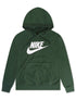 Nike Mens Sportswear Graphic Pullover Hoodie- Fir/White by Denim Exchange