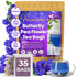 Premium Butterfly Pea Flowers, Tea Bags, 100% Natural and Pure from Butterfly Pea Flowers, Hand-made, Made With Natural Materials-Corn Fiber Tea Bag, Sugar/Caffeine/Gluten Free