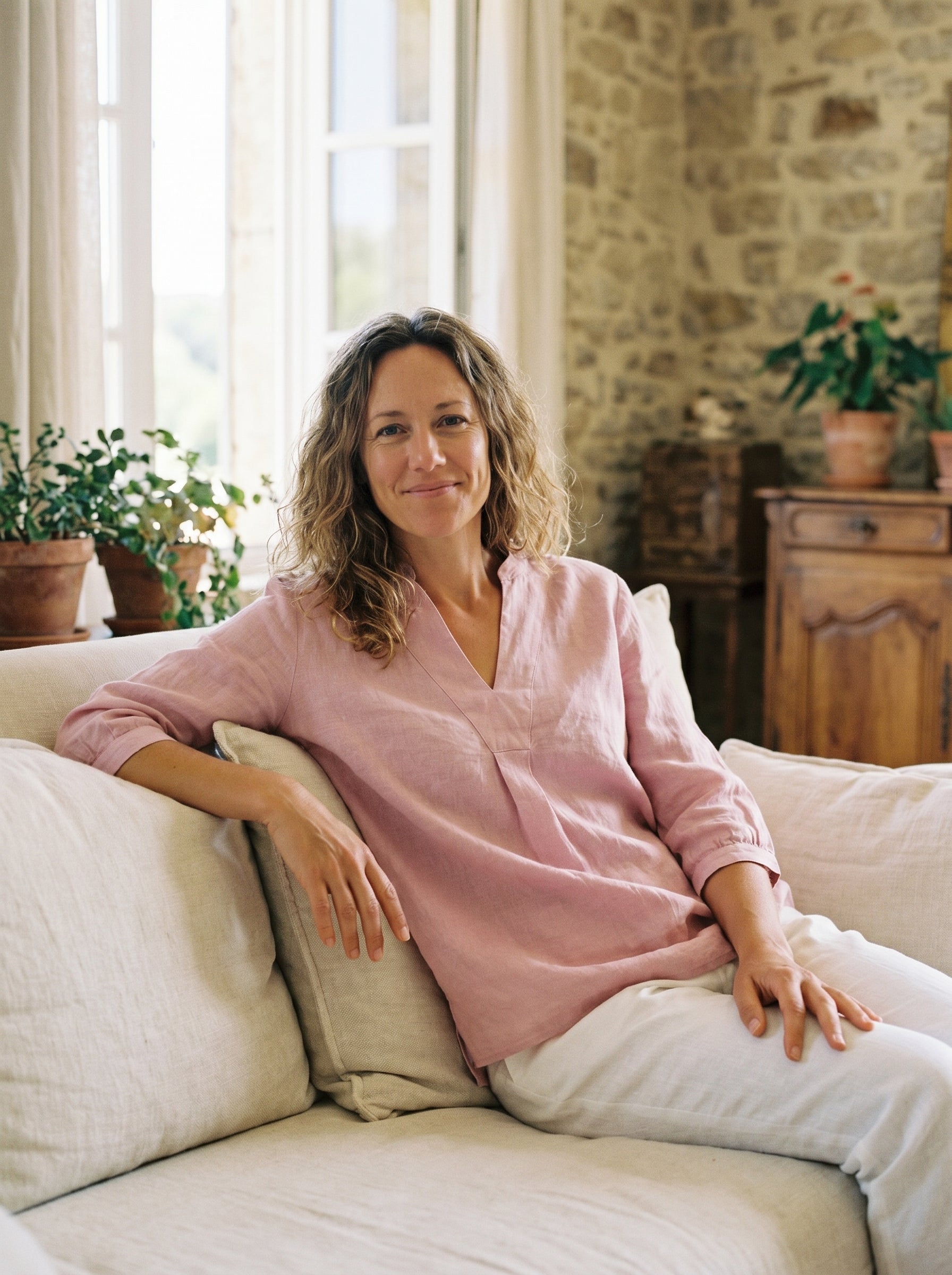100% Linen Dress Shirt JOANNA  DestGlow