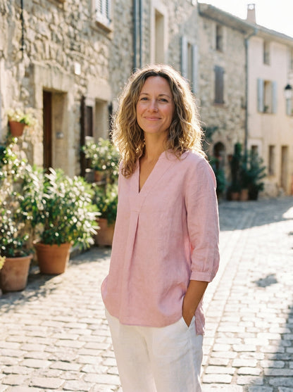 100% Linen Dress Shirt JOANNA  DestGlow