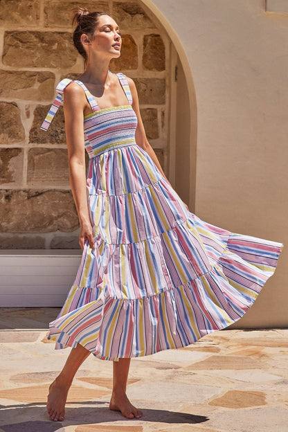 Dress Summer Women Dress Holiday Dress Spaghetti-Strap Floral Print by Ragazza