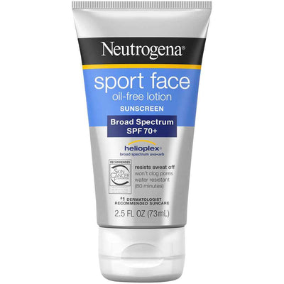 Neutrogena Sport Face Oil-Free Lotion Sunscreen Broad Spectrum SPF 70 – 2.5 Fl Oz