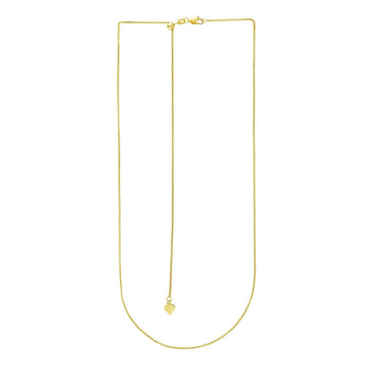 14k Yellow Gold Adjustable Wheat Chain 1.0mm by Bids.com