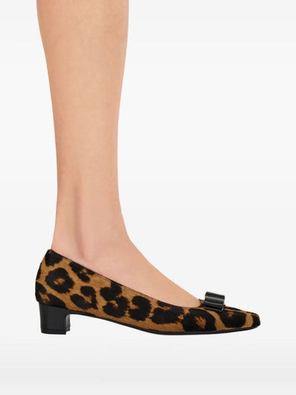Ferragamo Women Horsehair Printed Pirri Pony Décolleté by Luosophy