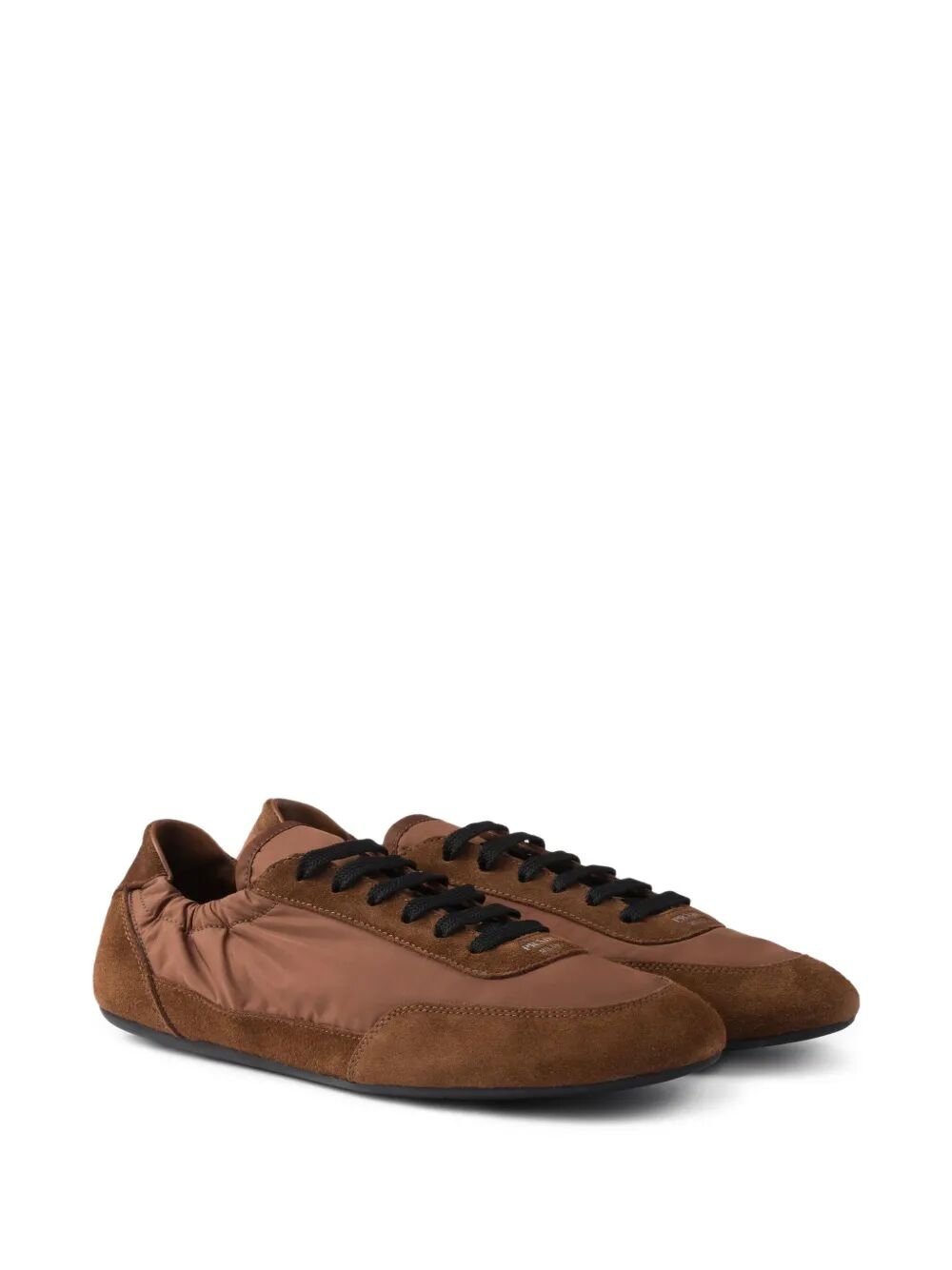 Prada Women Collapse Re-Nylon And Suede Sneakers by Luosophy