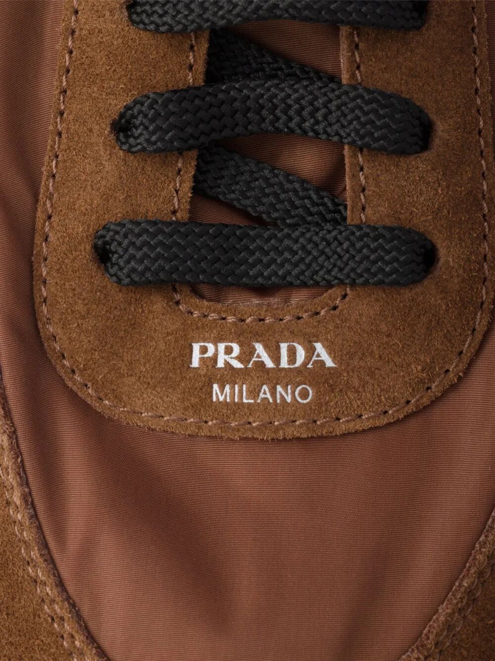 Prada Women Collapse Re-Nylon And Suede Sneakers by Luosophy