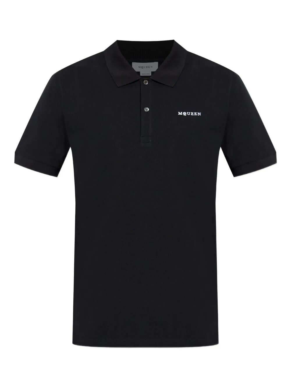 Alexander Mcqueen Men Embroidered Logo Cotton Piqué Polo Shirt by Luosophy