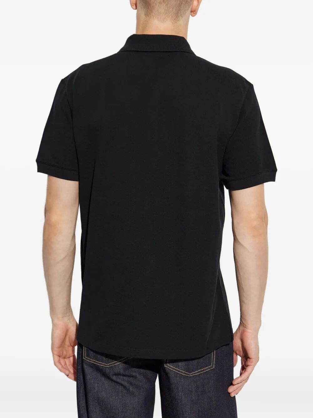 Alexander Mcqueen Men Embroidered Logo Cotton Piqué Polo Shirt by Luosophy