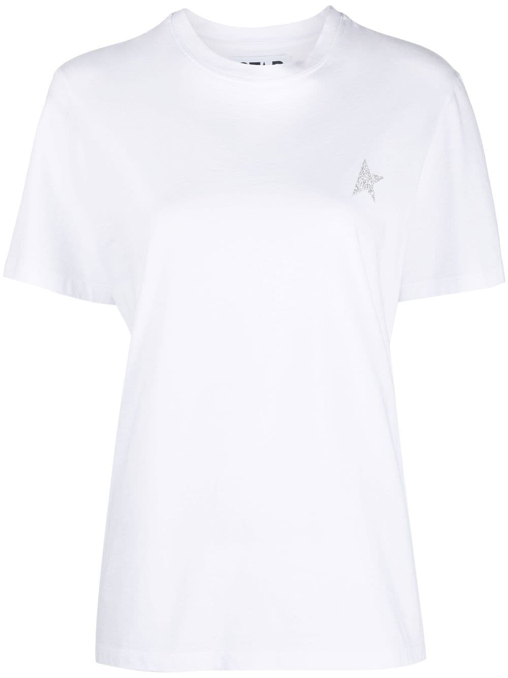 Golden Goose Women Star Collection T-Shirt With Glittered Star On The Front by Luosophy