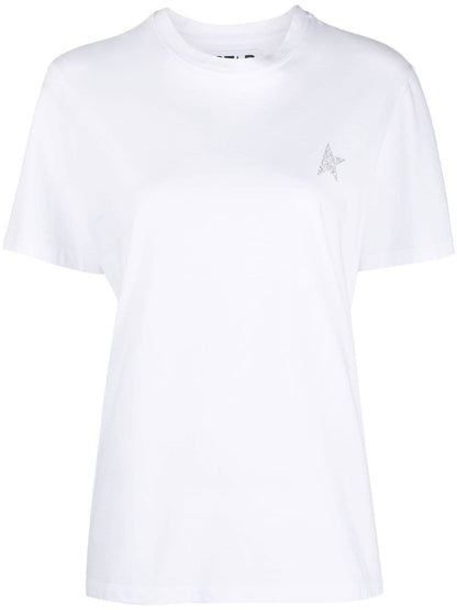 Golden Goose Women Star Collection T-Shirt With Glittered Star On The Front by Luosophy