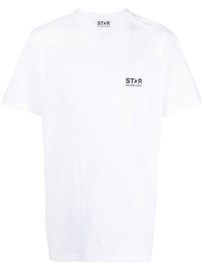 Golden Goose Men Star Collection T-Shirt With Contrasting Logo And Star by Luosophy