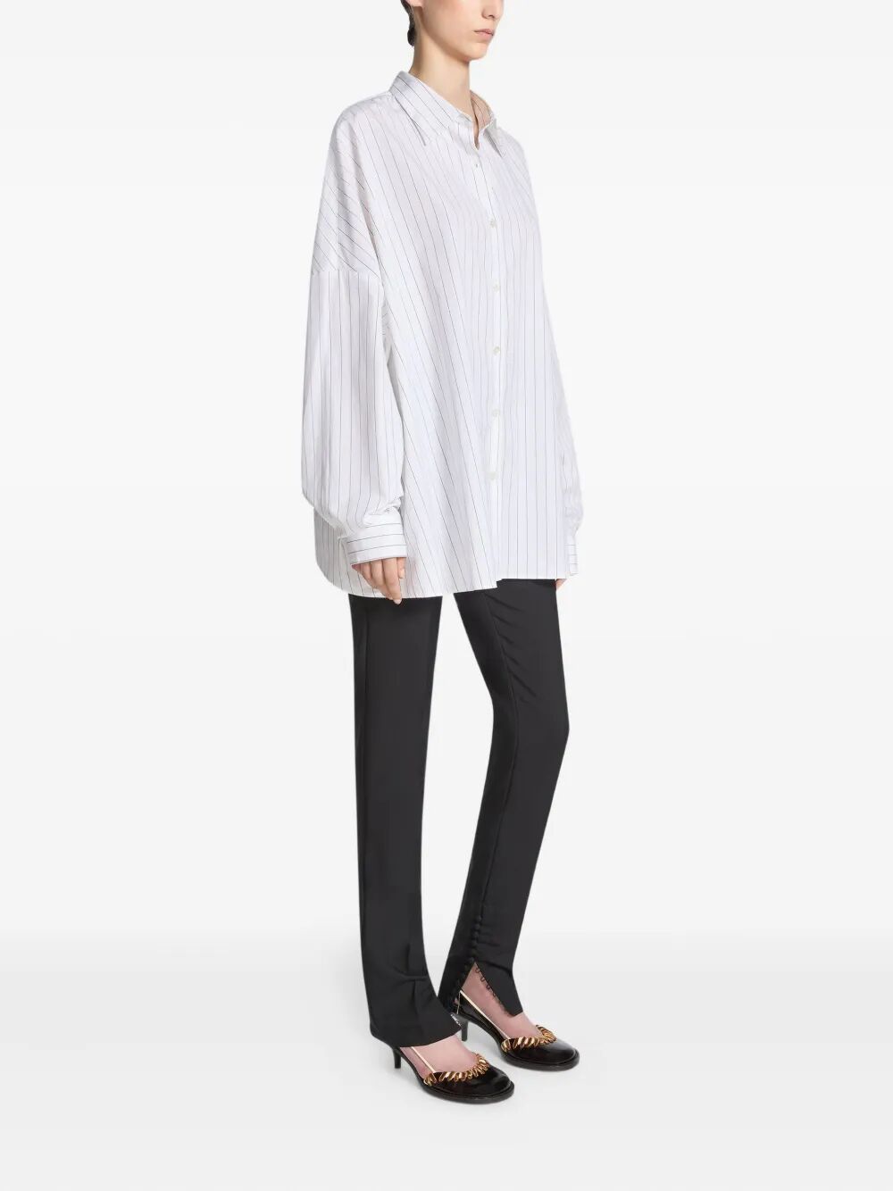 Dries Van Noten Women Casia Striped Shirt by Luosophy