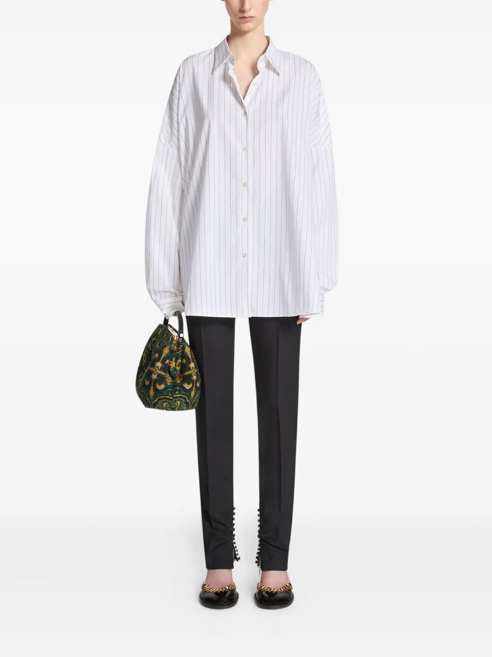 Dries Van Noten Women Casia Striped Shirt by Luosophy