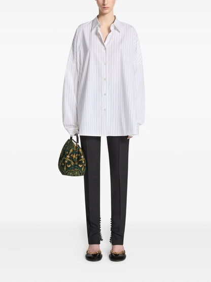 Dries Van Noten Women Casia Striped Shirt by Luosophy