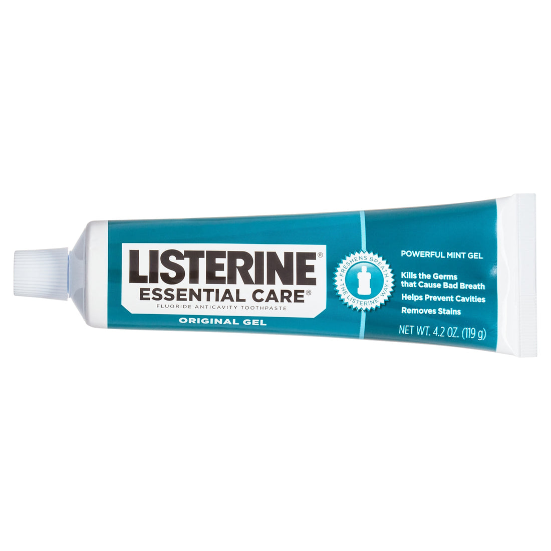 Listerine Essential Care Fluoride Gel Toothpaste, Powerful Mint - 4.2 oz by Pasteur Pharmacy