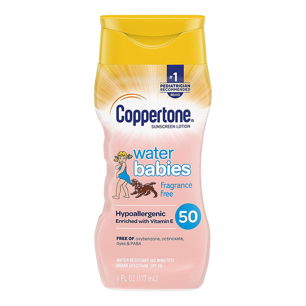 Coppertone Water Babies Sunscreen Pure &amp; Simple Free Lotion Broad Spectrum SPF 50 by Pasteur Pharmacy