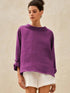 100% Linen Draped Neck Top HOLLIS by LINTICO