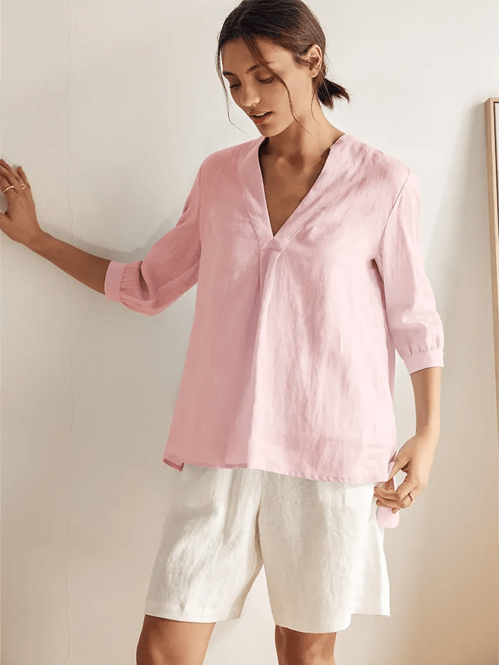 100% Linen Dress Shirt JOANNA by LINTICO