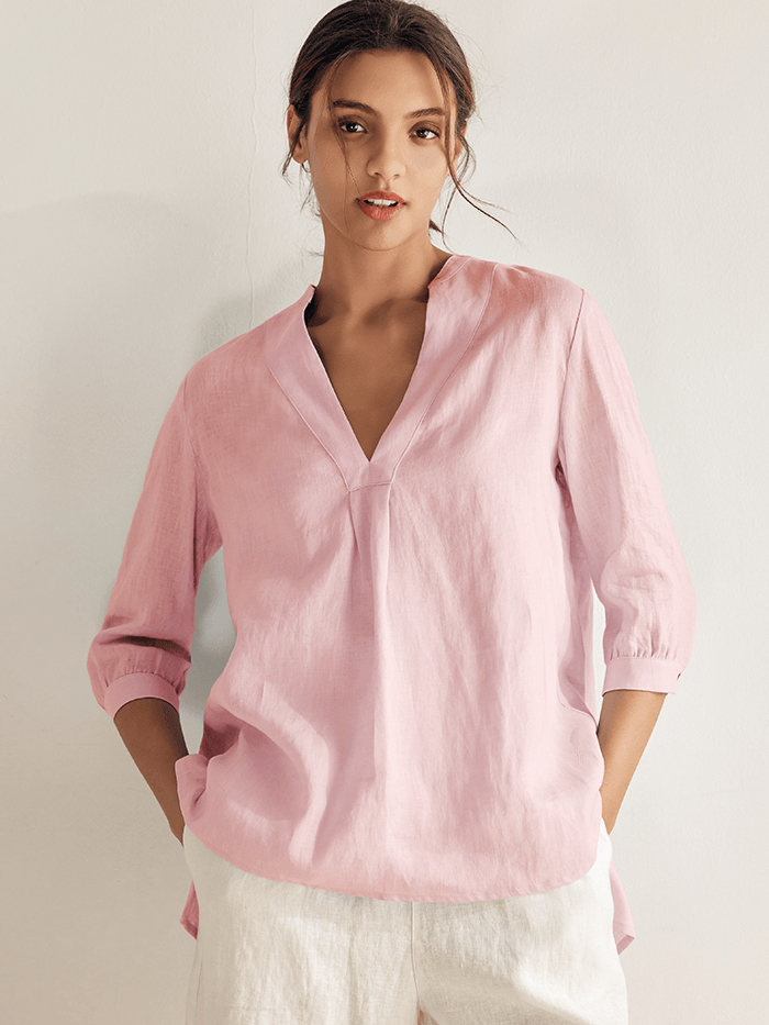 100% Linen Dress Shirt JOANNA by LINTICO