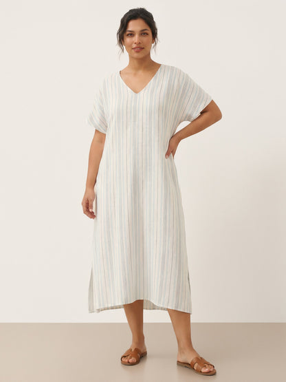100% Linen Back-Tied Waist Maxi Dress HANA by LINTICO