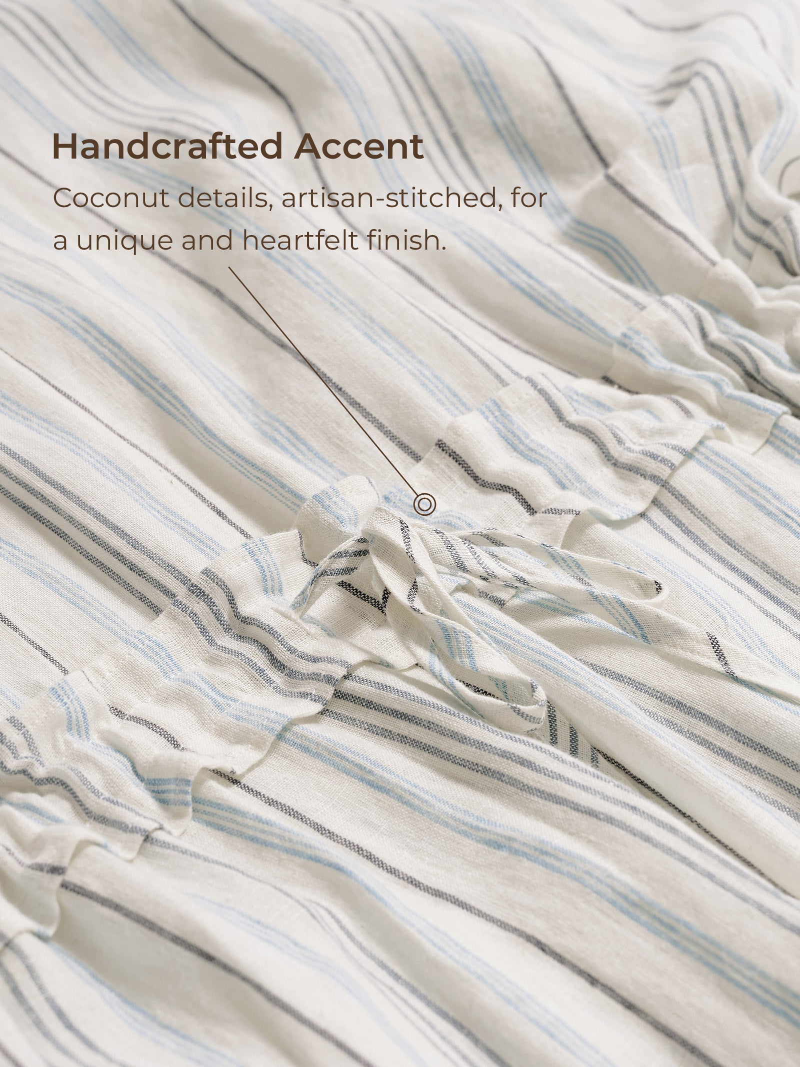 100% Linen Back-Tied Waist Maxi Dress HANA by LINTICO
