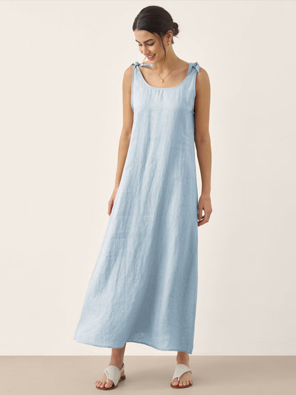 100% Linen Camisole Dress QEARL by LINTICO