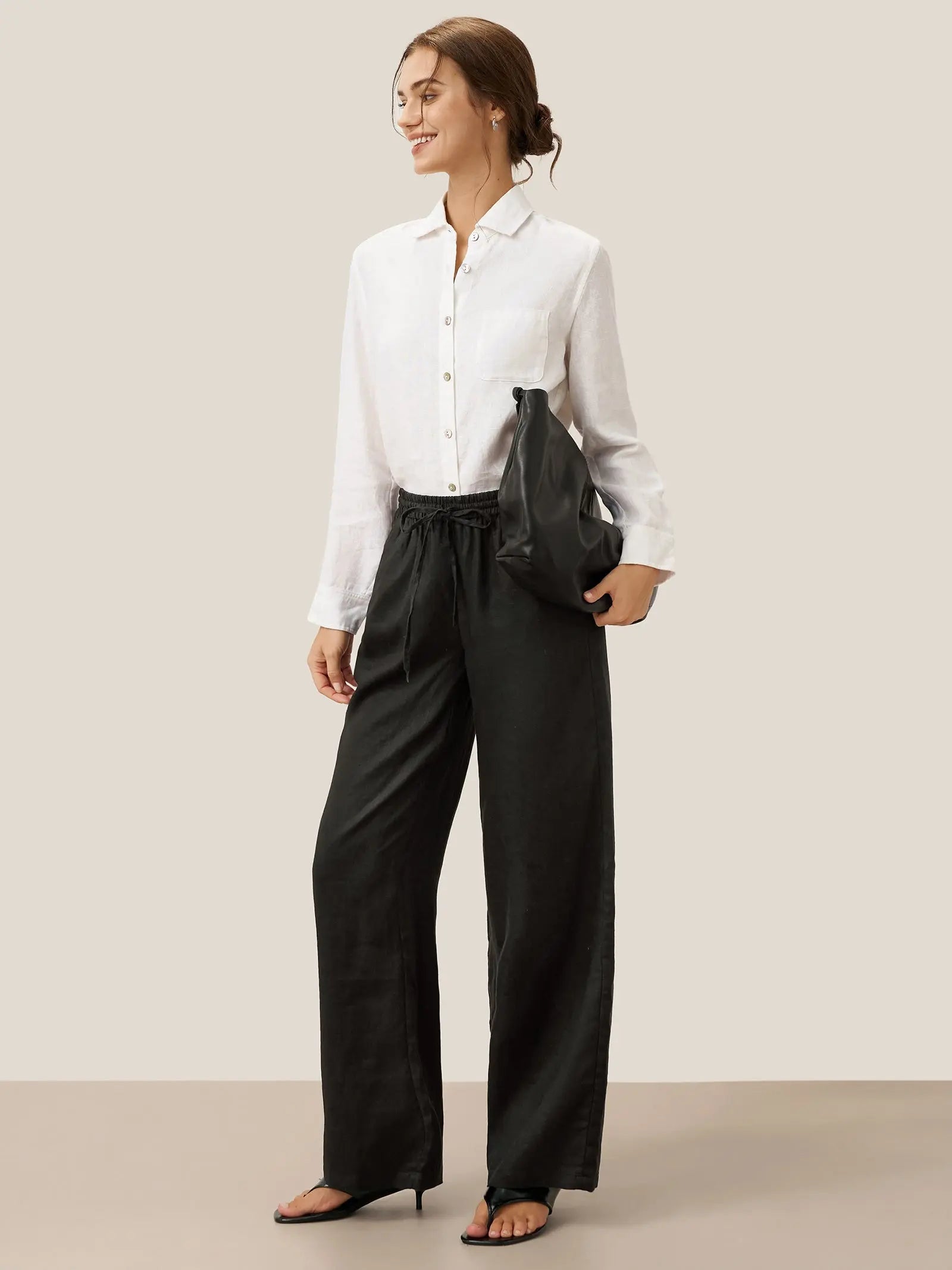 100% Linen Classic Pants LYON 
