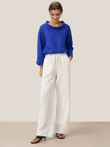 100% Linen Classic Pants LYON by LINTICO