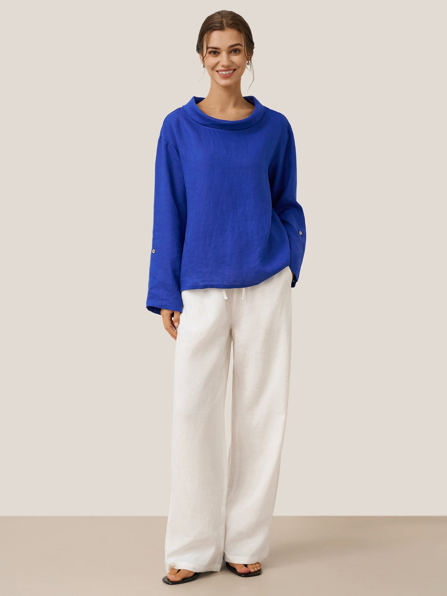 100% Linen Classic Pants LYON  DestGlow