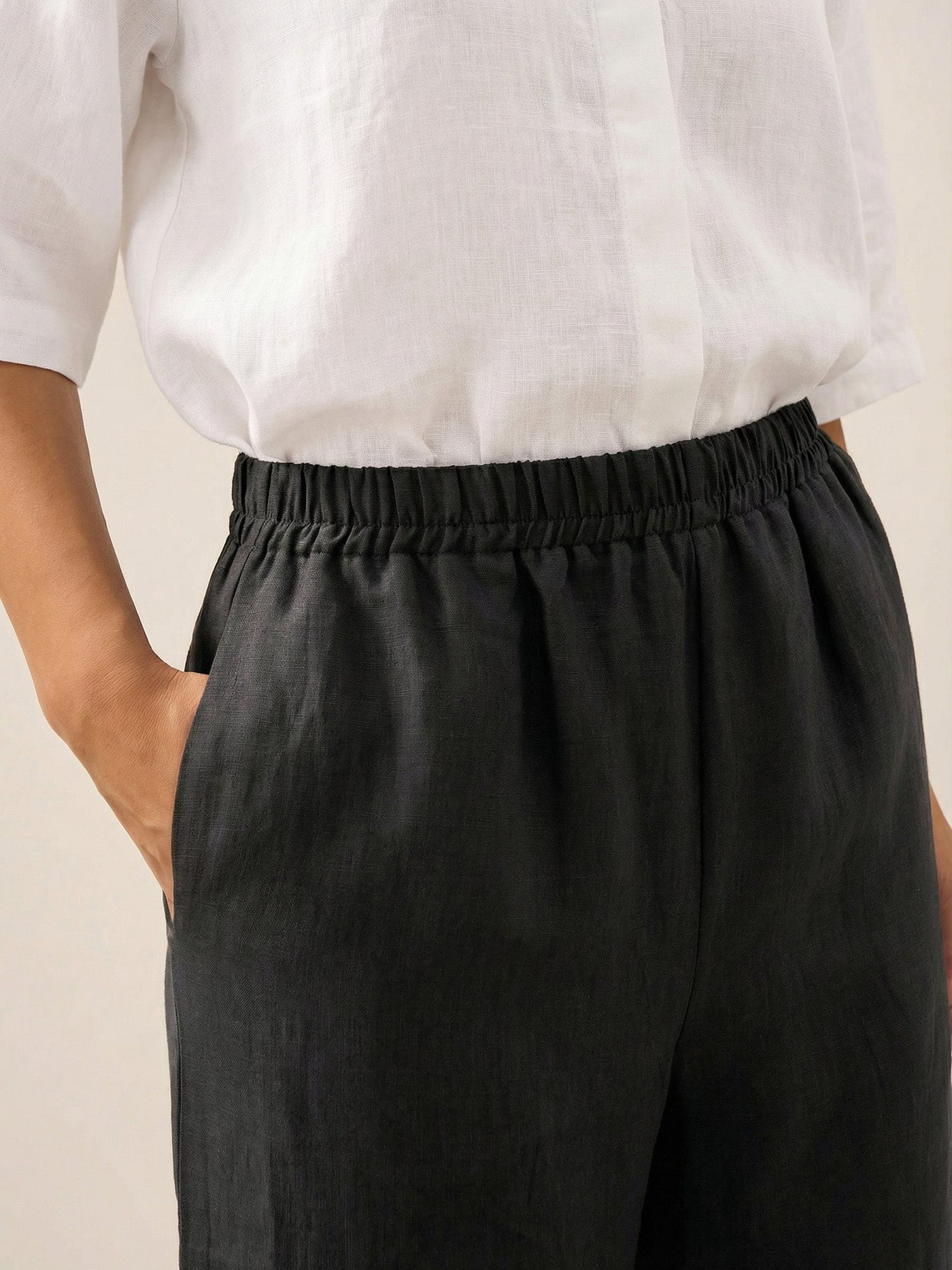 100% Linen Crop Pants RORY by LINTICO