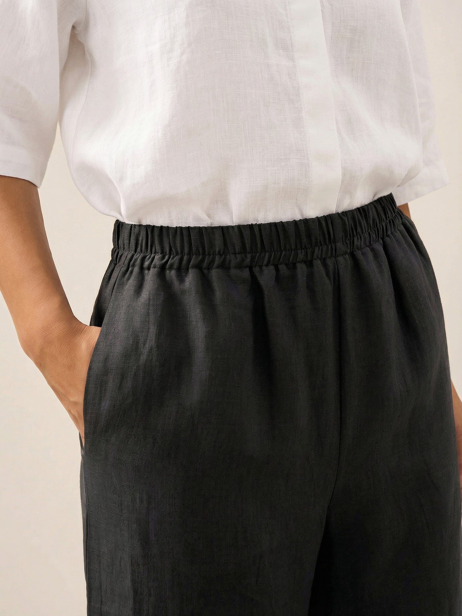 100% Linen Crop Pants RORY by LINTICO