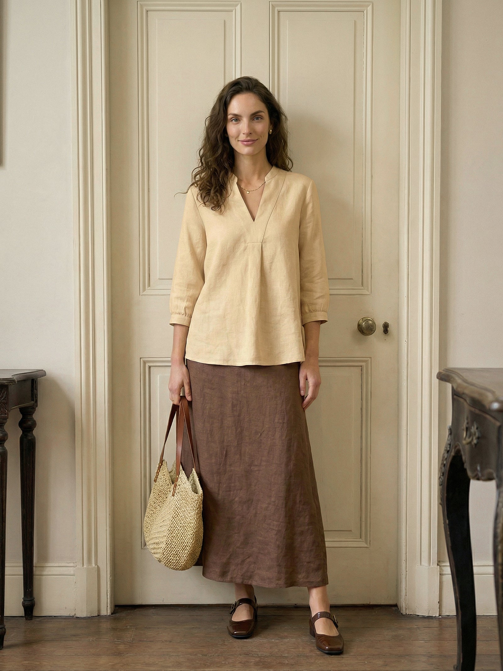 100% Linen Dress Shirt JOANNA 