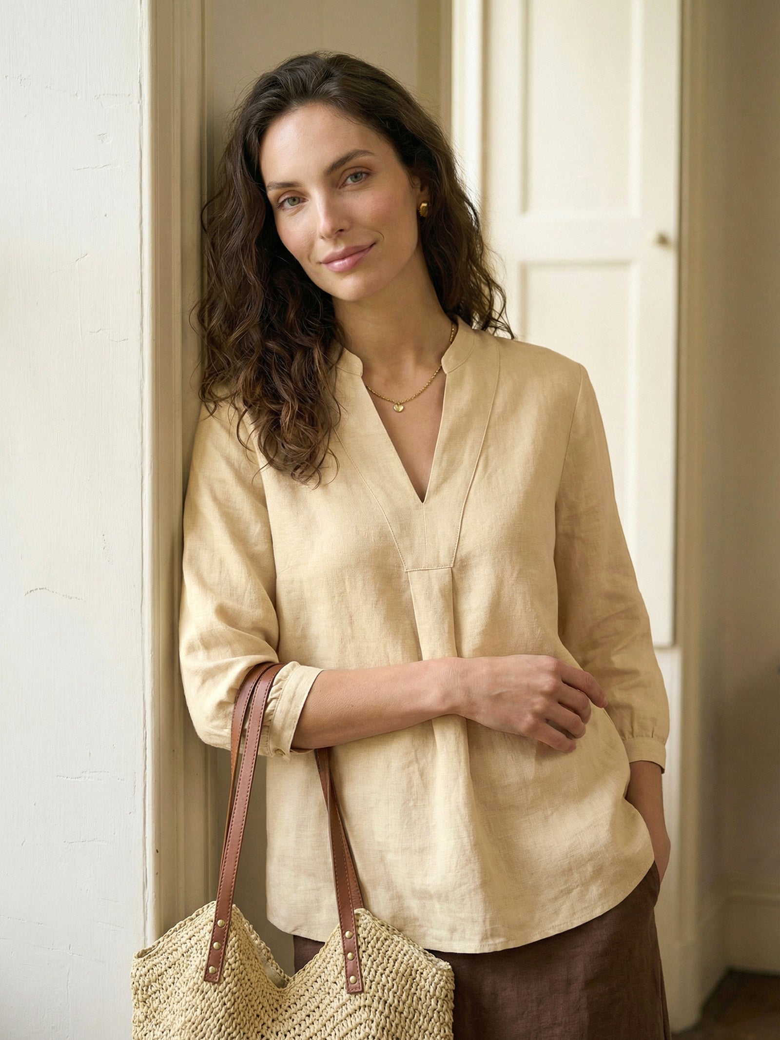 100% Linen Dress Shirt JOANNA  DestGlow